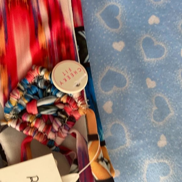 New Raisins Mai Tri Macrame Side Pant Bikini Cheeky Swim Bottons Chevron  Size L - Picture 6 of 9